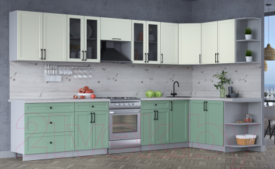 Готовая кухня Интерлиния Тренд 1.7x3.6 правая