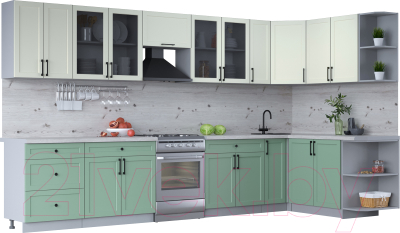 Готовая кухня Интерлиния Тренд 1.7x3.7 правая - фото