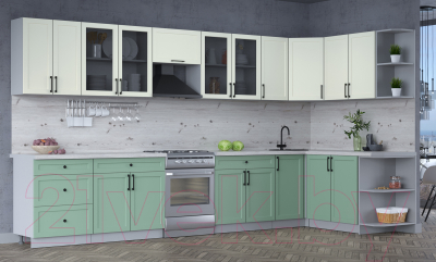 Готовая кухня Интерлиния Тренд 1.7x3.8 правая