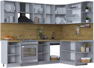 Готовая кухня Интерлиния Тренд 1.7x2.6 правая