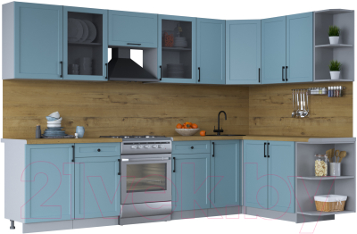 Готовая кухня Интерлиния Тренд 1.7x3.1 правая - фото