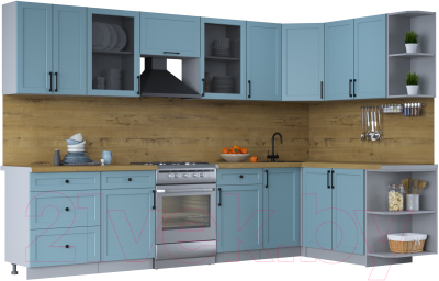 Готовая кухня Интерлиния Тренд 1.7x3.2 правая - фото