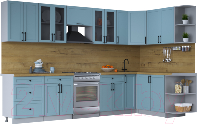 Готовая кухня Интерлиния Тренд 1.7x3.3 правая - фото