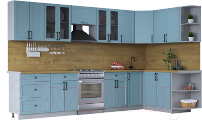 Готовая кухня Интерлиния Тренд 1.7x3.4 правая - фото