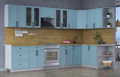 Готовая кухня Интерлиния Тренд 1.7x3.4 правая