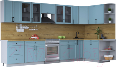 Готовая кухня Интерлиния Тренд 1.7x3.7 правая - фото