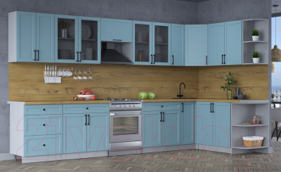 Готовая кухня Интерлиния Тренд 1.7x3.7 правая