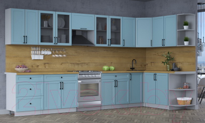 Готовая кухня Интерлиния Тренд 1.7x3.8 правая