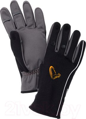 Перчатки для охоты и рыбалки Savage Gear Softshell Winter Glove 76605 (M, черный) - фото