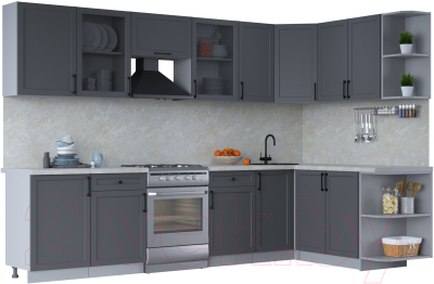 Готовая кухня Интерлиния Тренд 1.7x3.1 правая - фото