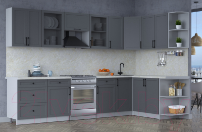 Готовая кухня Интерлиния Тренд 1.7x3.2 правая