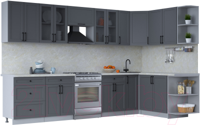 Готовая кухня Интерлиния Тренд 1.7x3.3 правая - фото