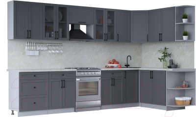 Готовая кухня Интерлиния Тренд 1.7x3.4 правая - фото