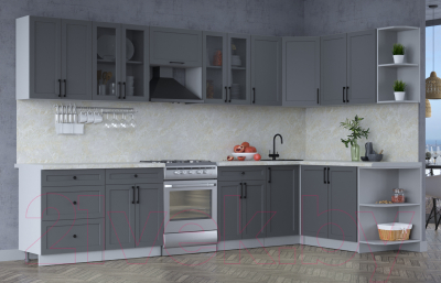 Готовая кухня Интерлиния Тренд 1.7x3.4 правая