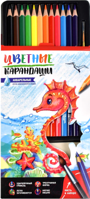 Набор акварельных карандашей Феникс+ Морской конек / 58587