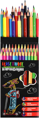 Набор цветных карандашей Феникс+ Такса на самокате / 58580