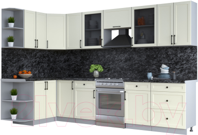 Готовая кухня Интерлиния Тренд 1.5x3.2 левая - фото
