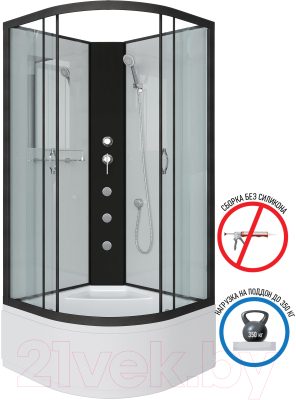 Душевая кабина Niagara NG-6708-14BKG 90x90x215
