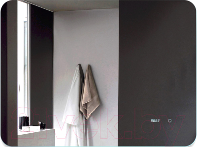 Зеркало Алмаз-Люкс Hanoi 8060sc-4 (с подсветкой, с сенсорной кнопкой, часами) - фото