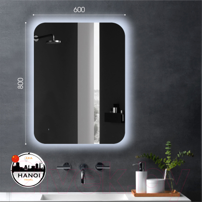 Зеркало Алмаз-Люкс Hanoi 6080d-4 (с подсветкой, датчик движения)