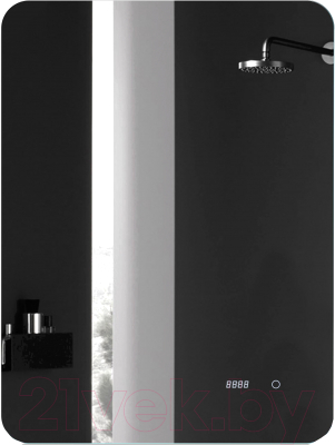 Зеркало Алмаз-Люкс Hanoi 6080sc-4 (с подсветкой, с сенсорной кнопкой, часы) - фото