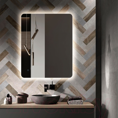 Зеркало Алмаз-Люкс Hanoi 10080s-4 (с подсветкой, с сенсорной кнопкой)