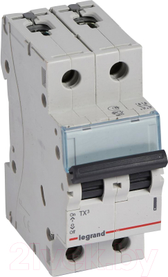 Выключатель автоматический Legrand TX3 2P C 10A 6кА 2M / 404040 - фото
