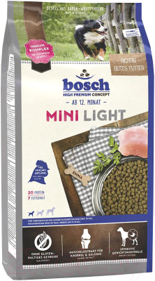 Сухой корм для собак Bosch Petfood Mini Light / 5213025 - фото