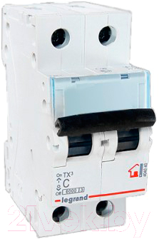 Выключатель автоматический Legrand TX3 2P C 25A 6кА 2M / 404044 - фото