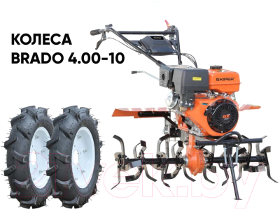 Мотокультиватор бензиновый Skiper SP-1400S + колеса 4.00-10 (комплект)