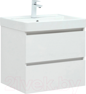 Тумба под умывальник Aquanet Вега 60 / 308318 (белый глянец) - фото