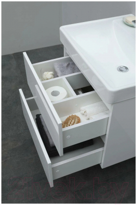 Тумба под умывальник Aquanet Вега 60 / 308318 (белый глянец)