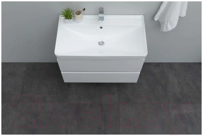 Тумба под умывальник Aquanet Вега 80 / 308334 (белый глянец)