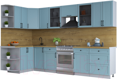 Готовая кухня Интерлиния Тренд 1.5x3.2 левая - фото