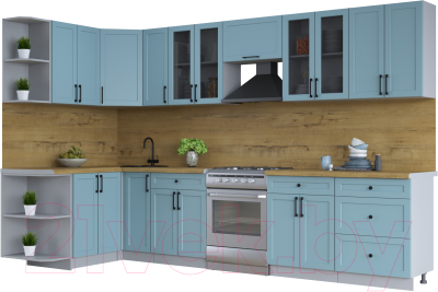 Готовая кухня Интерлиния Тренд 1.5x3.3 левая - фото