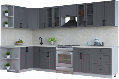 Готовая кухня Интерлиния Тренд 1.5x3.3 левая - фото