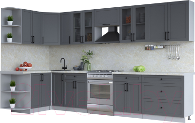 Готовая кухня Интерлиния Тренд 1.5x3.5 левая - фото