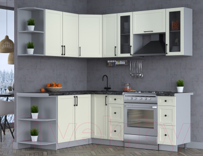 Готовая кухня Интерлиния Тренд 1.7x2.1 левая