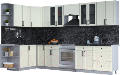 Готовая кухня Интерлиния Тренд 1.7x3.3 левая - фото