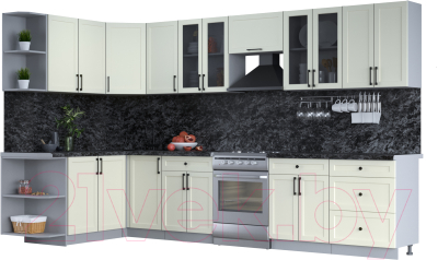 Готовая кухня Интерлиния Тренд 1.7x3.4 левая - фото