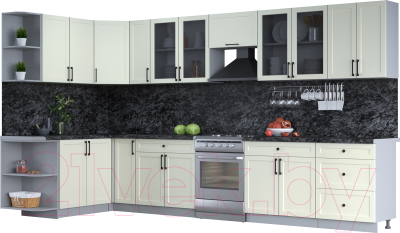Готовая кухня Интерлиния Тренд 1.7x3.7 левая - фото