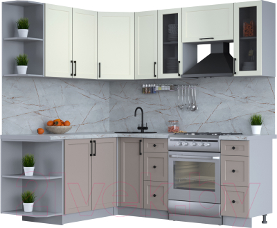 Готовая кухня Интерлиния Тренд 1.7x2.1 левая - фото