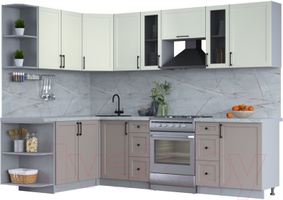 Готовая кухня Интерлиния Тренд 1.7x2.7 левая - фото