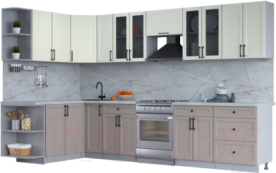 Готовая кухня Интерлиния Тренд 1.7x3.3 левая - фото