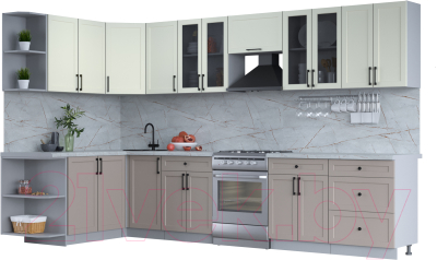 Готовая кухня Интерлиния Тренд 1.7x3.4 левая - фото