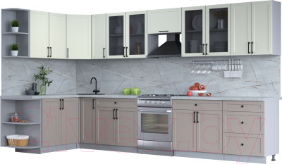 Готовая кухня Интерлиния Тренд 1.7x3.7 левая - фото