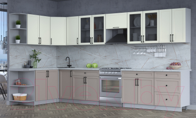 Готовая кухня Интерлиния Тренд 1.7x3.8 левая