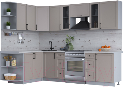 Готовая кухня Интерлиния Тренд 1.7x2.7 левая - фото