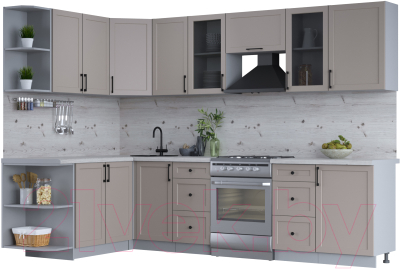 Готовая кухня Интерлиния Тренд 1.7x2.9 левая - фото