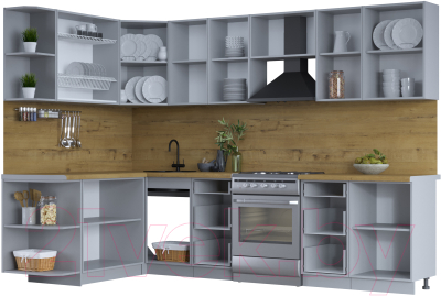 Готовая кухня Интерлиния Тренд 1.7x2.9 левая